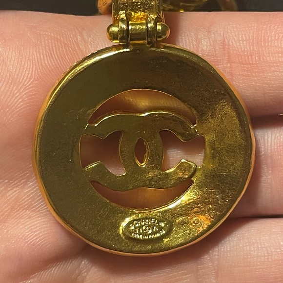 RARE💛Chanel💛Vintage Double Chain Medallion Belt - Picture 11 of 14